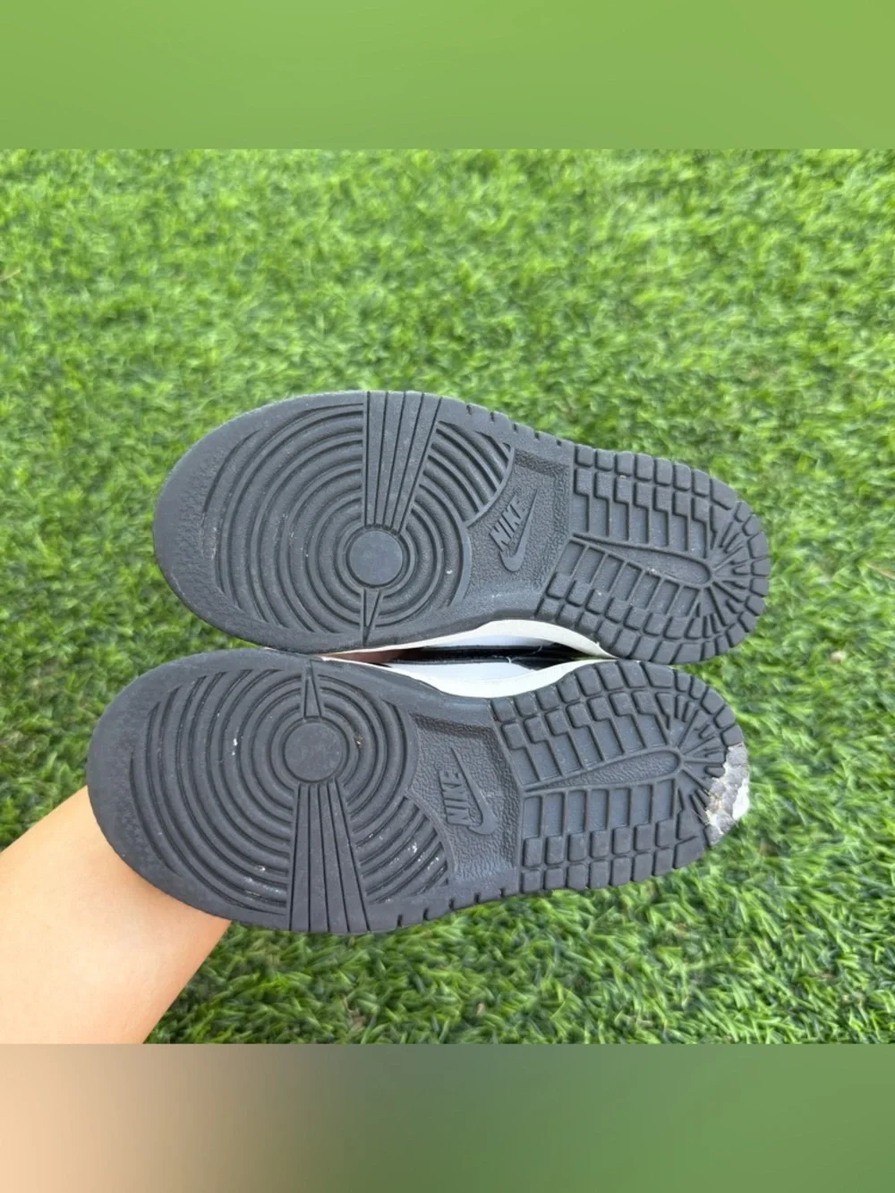 Nike Kids Black and White Low-Top Sneakers with Swoosh